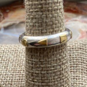 Silver Tribalinks Band Ring